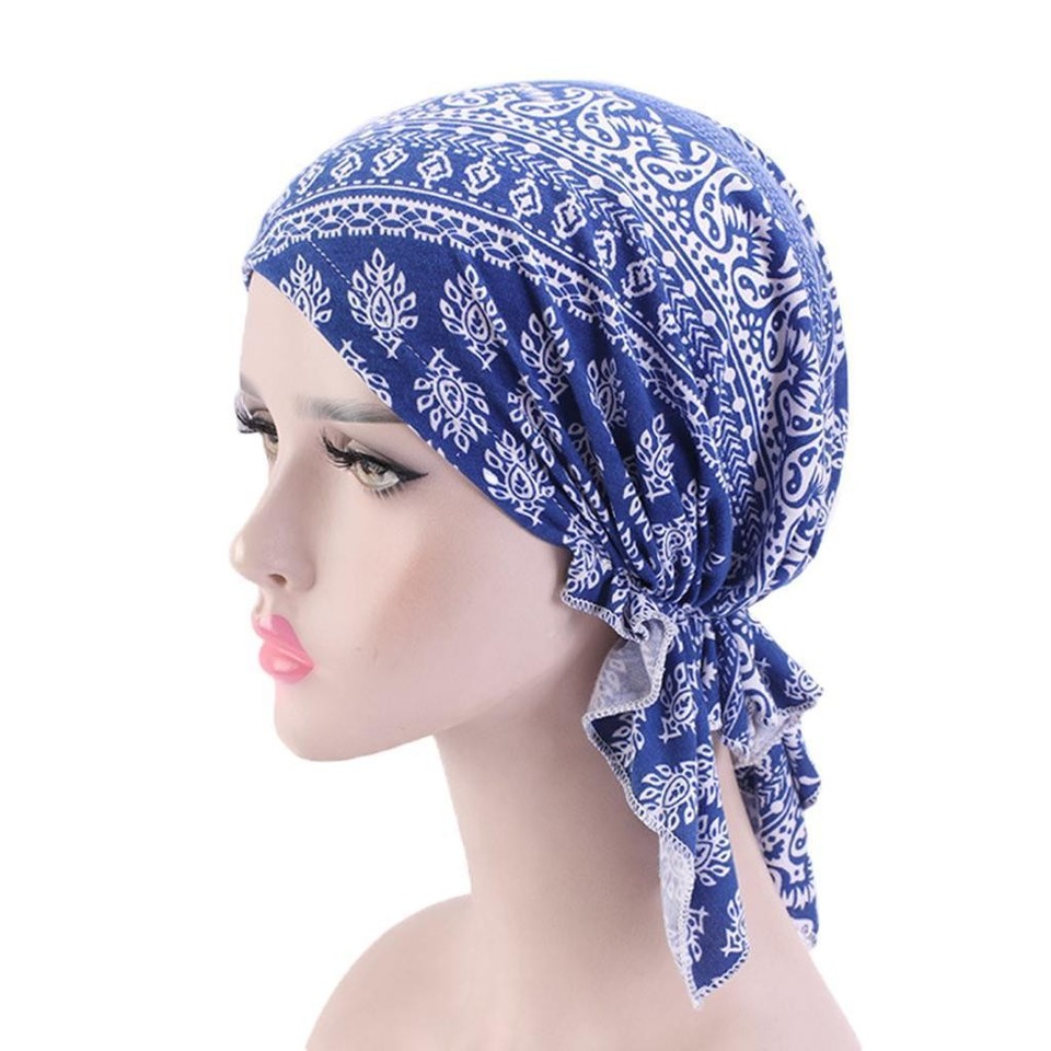 Women Muslim Turban Cancer Chemo Cap Head Scarf Cover Hat Type 8 | eBay ...