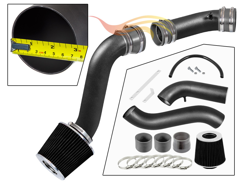 BCP RW GREY 90-97 Thunderbird 3.8L V6 Non-Supercharged Cold Air Intake+Filter