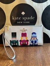 Kate Spade Oh What Fun Nutcracker Double Zip Wristlet Holiday Christmas Gift