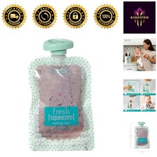 25 Pack Reusable Squeeze Pouches for Homemade Baby Food - BPA-Free, Freezer-Safe