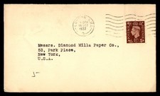 Mayfairstamps Great Britain 1937 London to New York USA Cover aaw_07633