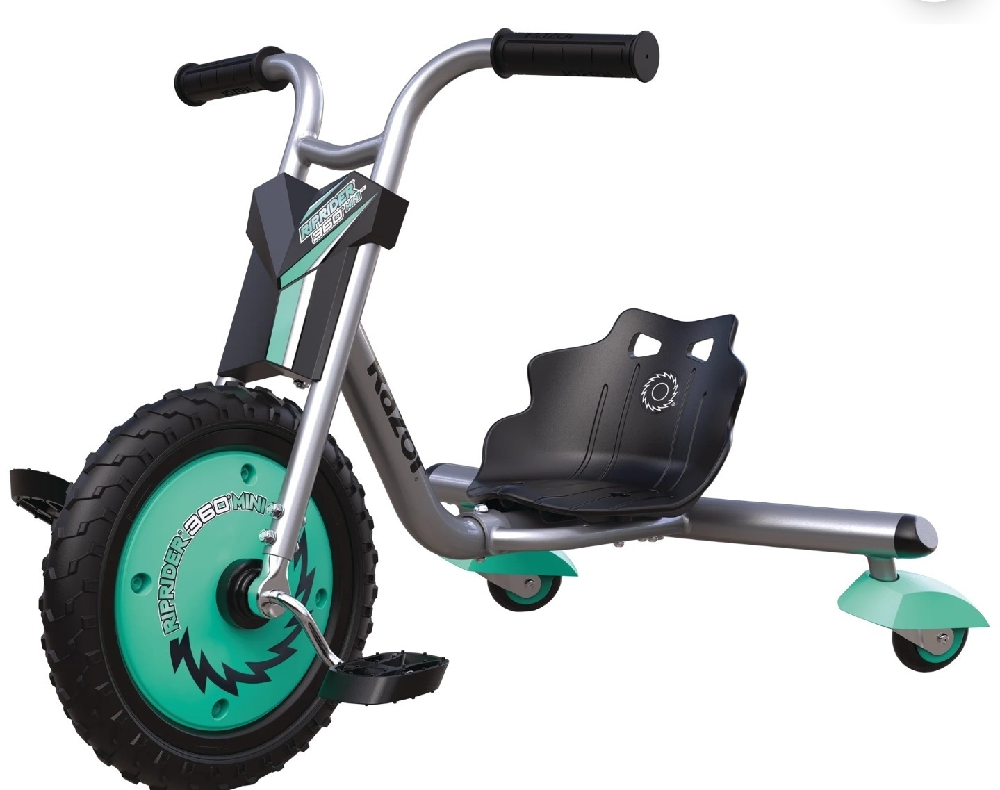 Razor RipRider 360 Mini - Teal, 360 Degrees Caster Tricycle, Easy Drifting, for