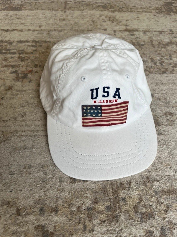 Polo Ralph Lauren USA taglia unica bianca rara piccola pony anni 2000