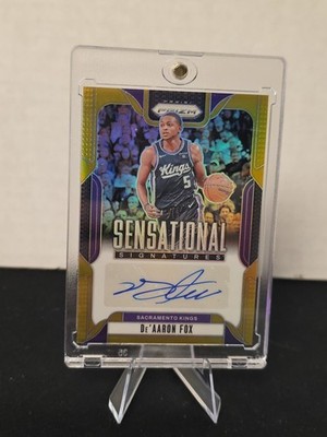 2024-25 Panini Prizm Sensational Signatures De'Aaron Fox #SS-DFX Gold /10 Auto