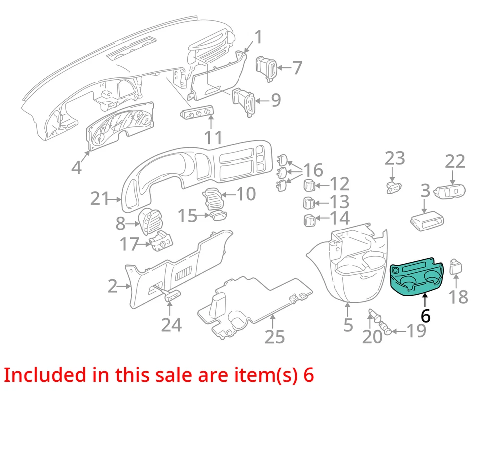 GM ASTRO 1995-2006 PORTAVASOS 15049804 NUEVO OEM Foto 2 de 3
