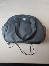Gaiam Black Gym Bag W/ Yoga Mat Strap Pockets Handles NWOT