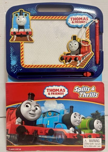 Thomas and Friends Magnetic Drawing Board and Spills Thrills Book Set