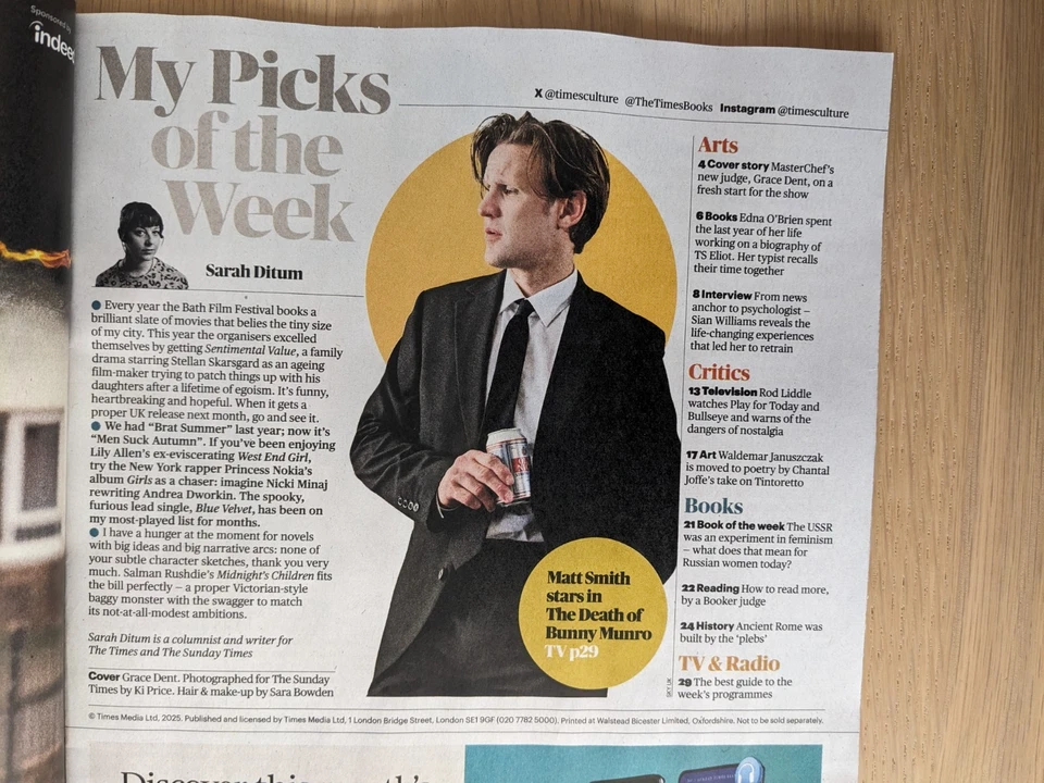 Sunday Times Culture Magazine. Grace Dent. Sian Williams. Richard E Grant 161125 - Image 2 of 4