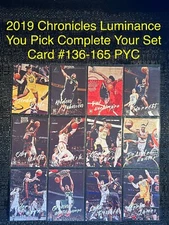2019 Chronicles Luminance You Pick Complete Your Set Rookie Card PYC #136-165