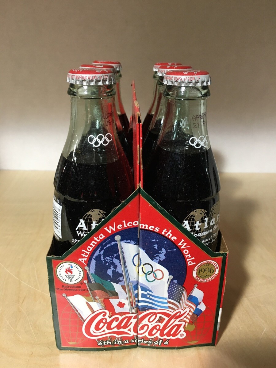 Atlanta 1996 Olympics Limited Edition Coca Cola Bottle Set of 6 in