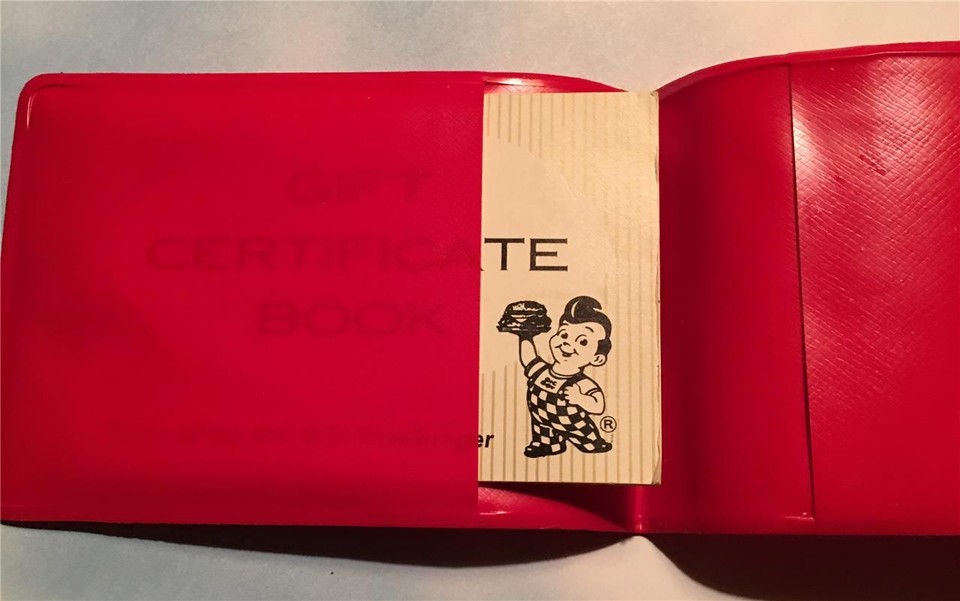 Vtg Bob’s Big Boy Gift Certificate Book of 5 w/Case Robert C. Wian ca