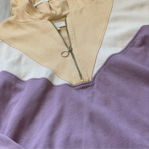 Sezane Tess Sweatshirt Colorblock Half Zip Damen lila (medium) pastell weich - Bild 8 von 11