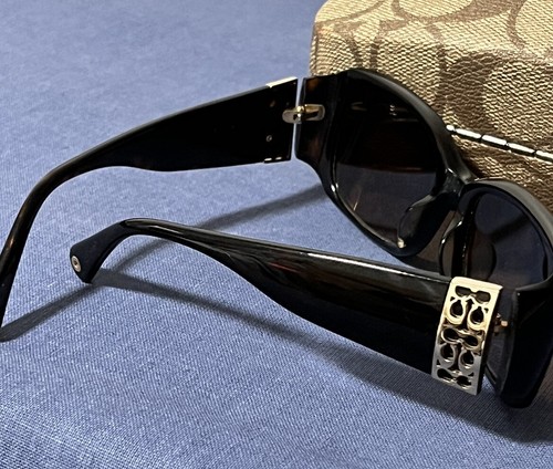 Coach Bronwen S829 Sunglasses Brown Faux Tortoise Shell w Case Gold Accents - Picture 4 of 12