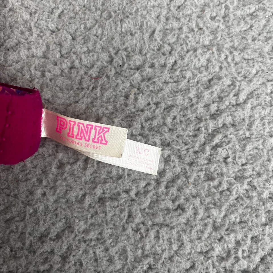 Sujetador Victoria's Secret ROSA Super Push Up 32 C Púrpura Verde Geométrico Azteca Foto 3 de 4