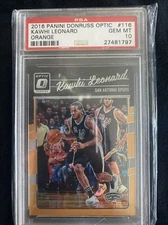 2016 Donruss Optic Kawhi Leonard Orange 90/199 PSA 10 (1st YR Optic) 🔥🔥🔥