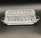 Vtg Anchor Hocking Wexford Full Stick Covered Butter Dish