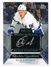 2020-21 Black Diamond Silver on Black Rookie Signatures Auto Egor Korshkov /149