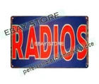 RADIOS vintage repro airwaves classic entertainment metal tin sign wall hanging
