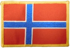 Pack of 3 Country Flag Patches 3.50" x 2.25", Three International Sew or Iron On