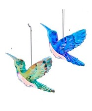 Peacock Hummingbird Ornaments
