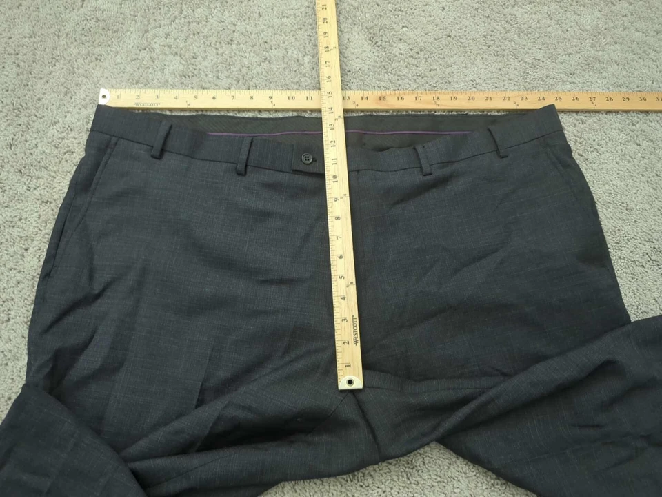 Pantalones de vestir Jack Victor JV para hombre 50R negros pierna recta reflejo elástico clásico Foto 2 de 4