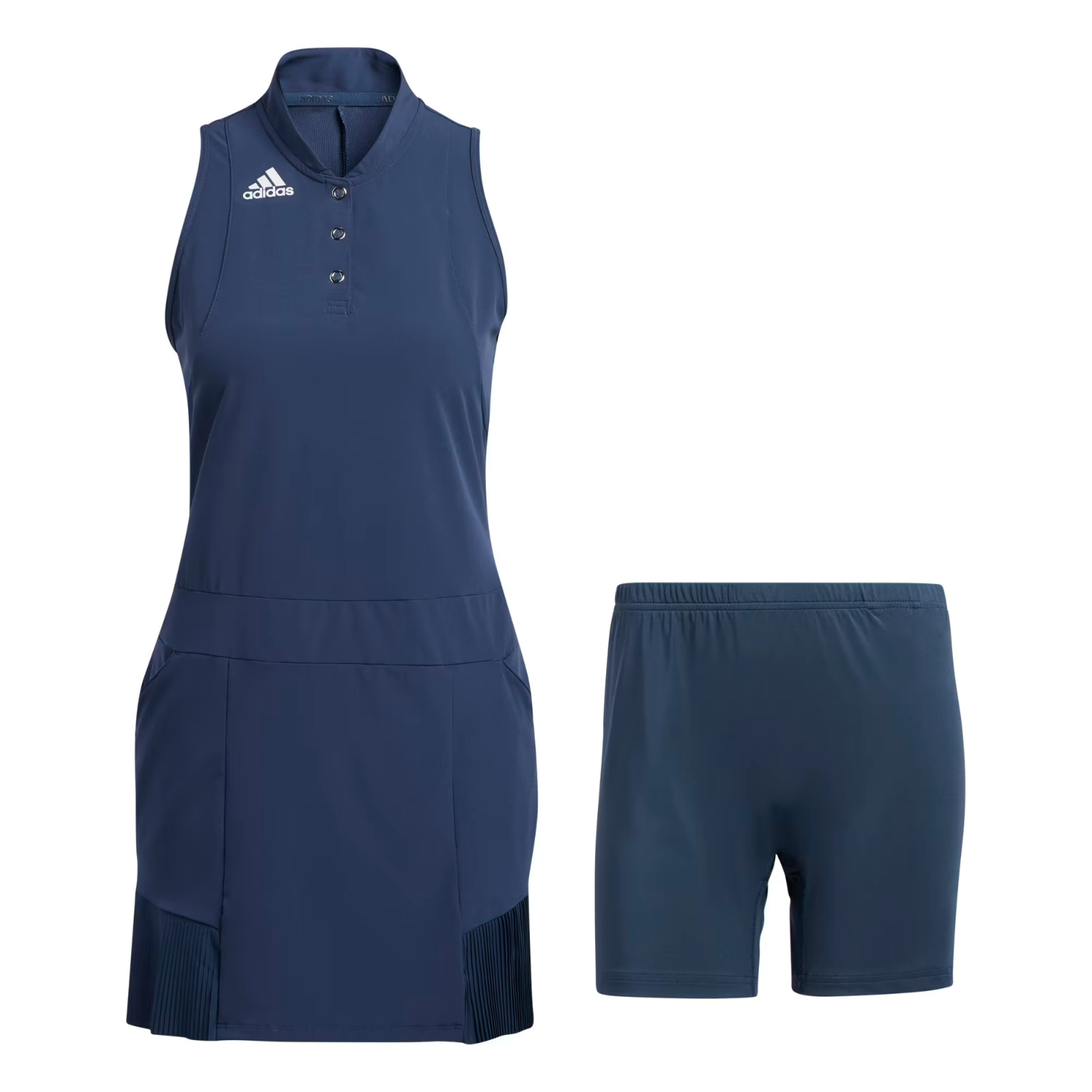 Adidas Damen Primegreen Popper Sportkleid, Stretch, Navy, NEU, UVP 100£