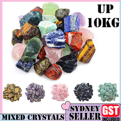 UP 10KG Mixed Rough Raw Crystal Gemstone Chunk Natural Raw