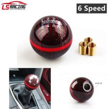 Universal 6 Speed Mugen Manual Automatic Spherical Carbon Fiber Shift Knob