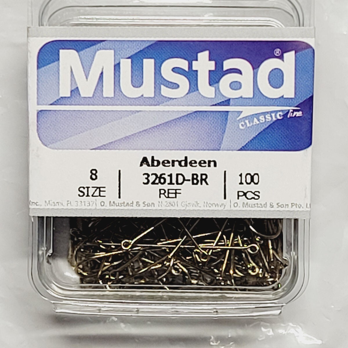 Mustad Hooks 3261D-BR-8-100 Aberdeen Trout Worm Panfish Cricket