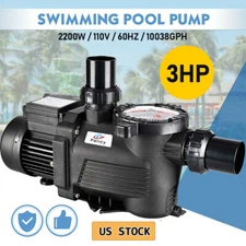3HP High-Flo Single Speed Swimming Pool Pump Inground 110V 2" Fitting
