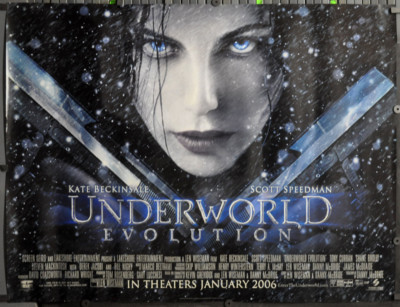 UNDERWORLD EVOLUTION 2006 ORIGINAL 46X60 SUBWAY MOVIE POSTER KATE BECKINSALE