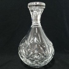 Vtg Astral Questa Cut Crystal Decanter & Stopper Teardrop Shape Retired 8.5" 