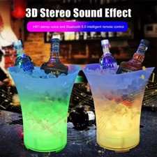 Bluetooth Secchiello Ghiaccio Party Altoparlante Portatile Cambia Colore Luci LE