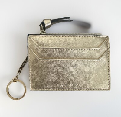 New Pandora Gold Coin Purse Credit Card Holder Keychain Wallet