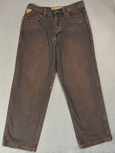 Bare Fox Denim Y2K Tiger Dragon Vtg AOP Embroidered Baggy Jeans Pants W36 Jnco - Picture 3 of 23