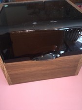 Wooden Index Card File Box