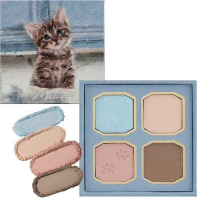 MilleFee My Kitty Eye Palette 3.2g 07 American Shorthair Cat 4 Colors