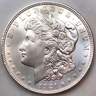 3 1921  AU UNC  MORGAN SILVER DOLLAR 90% SILVER $1 US COINS  PHIL,DEN,SAN -Lot 3