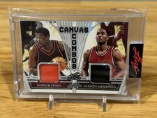 2023 Leaf Art of Sport Patrick Ewing Alonzo Mourning Dual Patch 1/3 Canvas Combo