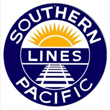 Vintage Style Metal Sign Southern Pacific Railway Railroad Herald 24x24