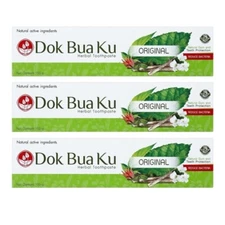 Twin Lotus Dok Bua Ku Herbal Toothpaste Original 100g x 3