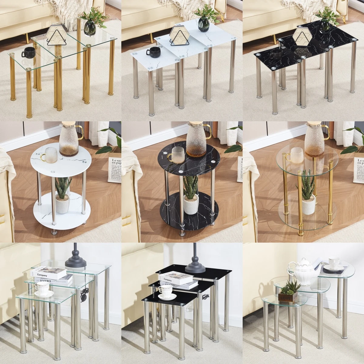 Clear sale glass nightstand