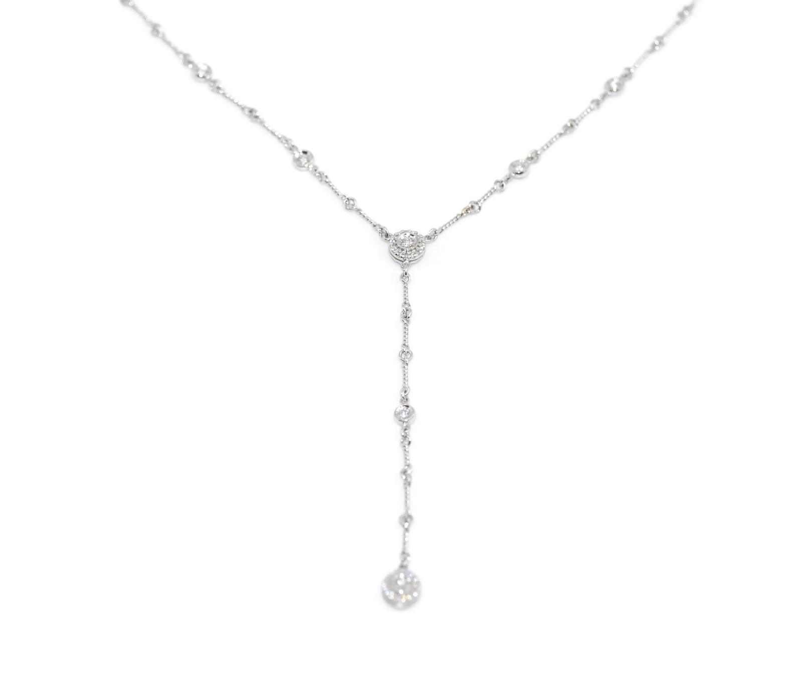 Judith Ripka Diamond 18K White Gold Necklace