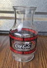 VTG 70's Coca Cola Godfathers Pizza Glass Jar Carafe Bottle Pitcher Coke
