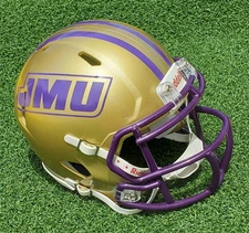 JAMES MADISON UNIVERSITY DUKES 2025 GOLD FOOTBALL MINI HELMET