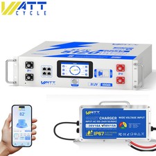 48V 100Ah Server Rack LiFePO4 Lithium Battery for Solar Home Backup 15A Charger