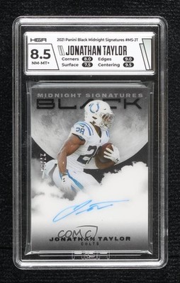 2021 Panini Black Midnight Signatures 27/35 Jonathan Taylor HGA 8.5 Auto 04uh