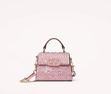 Valentino Mini Vsling Embroidered Handbag Swarovski® crystals - BNWT Pink