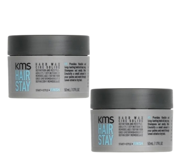 2Pack KMS Hair Stay Hard Wax 1.7 oz