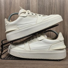 Cruyff Endorsed Tennis Mens White Leather Trainers UK 8 Designer Casual Shoes